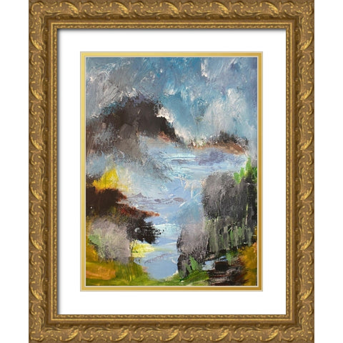 Heavy Seasons Gold Ornate Wood Framed Art Print with Double Matting by Spina, Phyllis