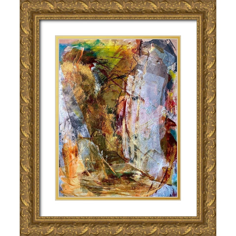 Shaded Walls Gold Ornate Wood Framed Art Print with Double Matting by Spina, Phyllis