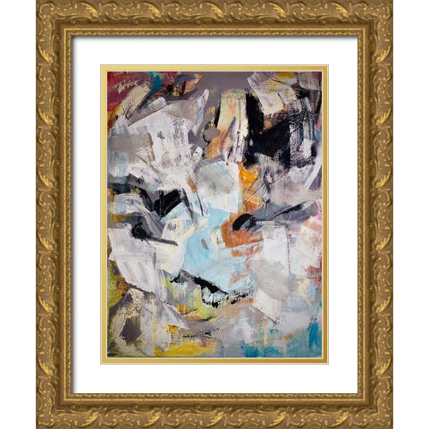 Evolving Expression Gold Ornate Wood Framed Art Print with Double Matting by Spina, Phyllis