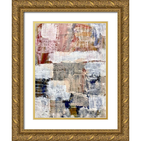 Evolving Colors Gold Ornate Wood Framed Art Print with Double Matting by Spina, Phyllis