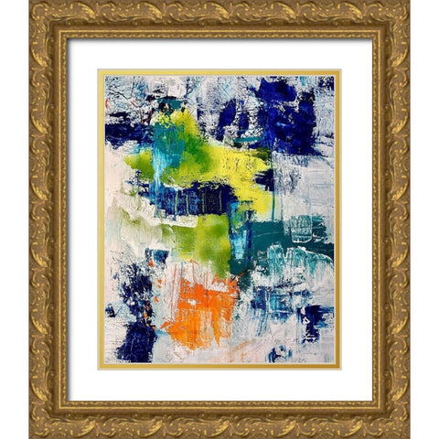 Happy Thoughts Gold Ornate Wood Framed Art Print with Double Matting by Spina, Phyllis