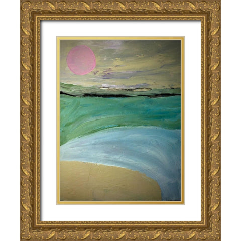 Upon The Night Gold Ornate Wood Framed Art Print with Double Matting by Spina, Phyllis
