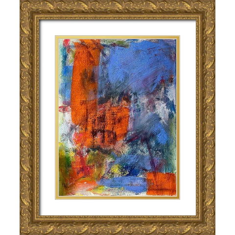 Tree House Gold Ornate Wood Framed Art Print with Double Matting by Spina, Phyllis
