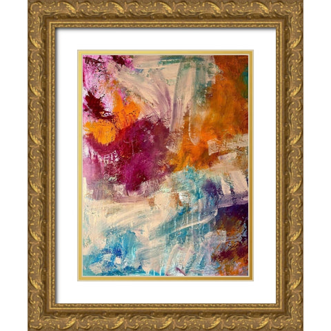 Noise Gold Ornate Wood Framed Art Print with Double Matting by Spina, Phyllis