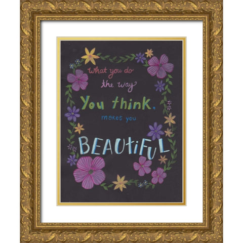 Forever Beautiful Gold Ornate Wood Framed Art Print with Double Matting by Varacek, Pam