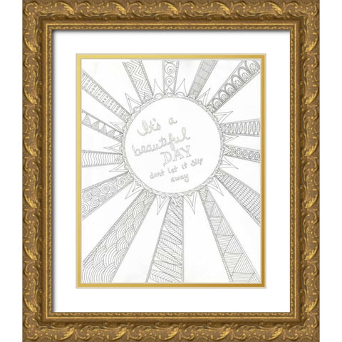 Beautiful Day Gold Ornate Wood Framed Art Print with Double Matting by Varacek, Pam