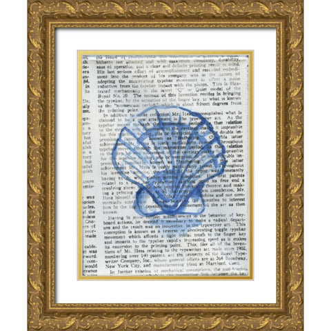 Written Seashell Gold Ornate Wood Framed Art Print with Double Matting by Varacek, Pam