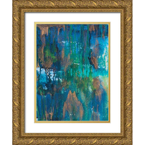 Contemporary Wash 2 Gold Ornate Wood Framed Art Print with Double Matting by Varacek, Pam