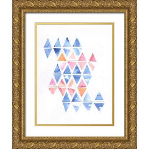 Diamond Cluster 2 Gold Ornate Wood Framed Art Print with Double Matting by Varacek, Pam