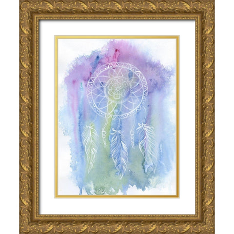 Storm Catcher Gold Ornate Wood Framed Art Print with Double Matting by Varacek, Pam