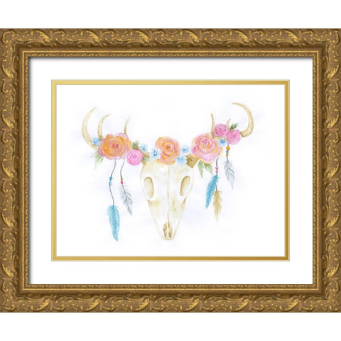 Hunting Treasures Gold Ornate Wood Framed Art Print with Double Matting by Varacek, Pam