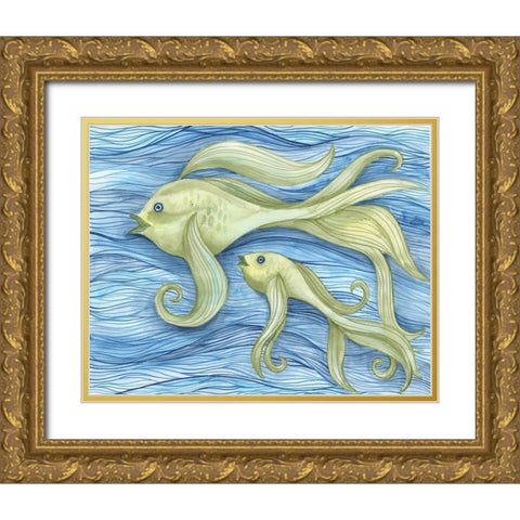 Leading The Way Gold Ornate Wood Framed Art Print with Double Matting by Varacek, Pam