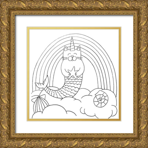 Mercat Gold Ornate Wood Framed Art Print with Double Matting by Varacek, Pam