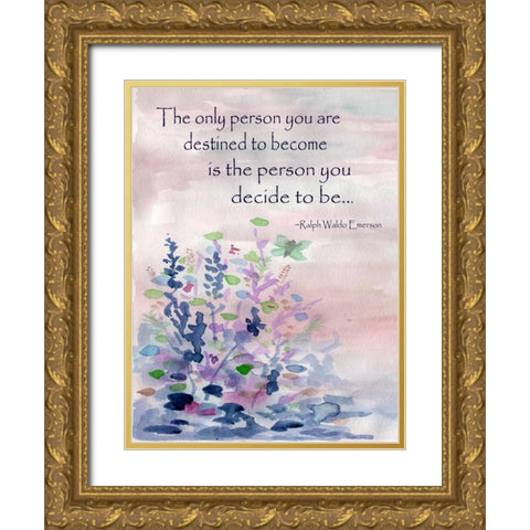 The Only Person Gold Ornate Wood Framed Art Print with Double Matting by Varacek, Pam