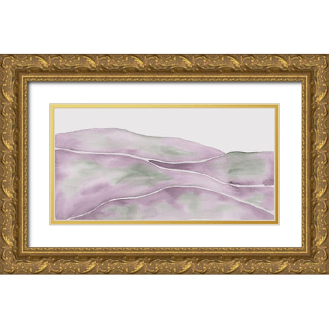 Lavender Seas 1 Gold Ornate Wood Framed Art Print with Double Matting by Varacek, Pam