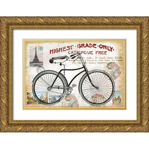 Bike Ride 1 Gold Ornate Wood Framed Art Print with Double Matting by Allen, Candace