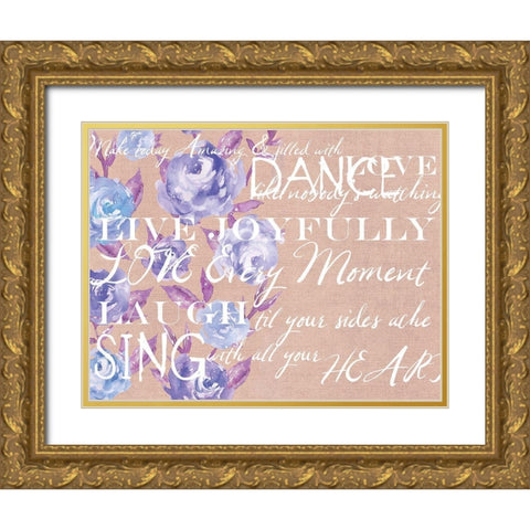 Inspired Words Gold Ornate Wood Framed Art Print with Double Matting by Allen, Candace