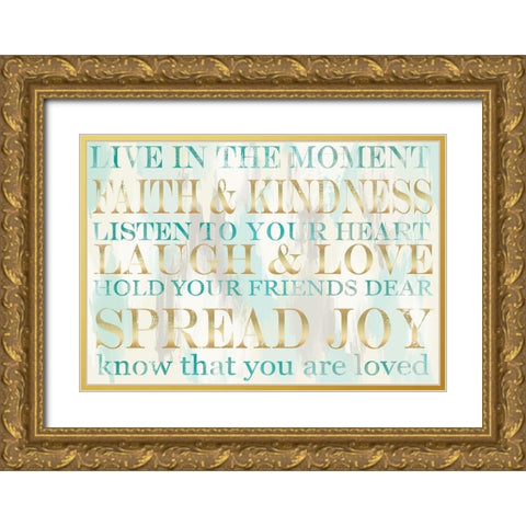 Live Inspiration 2 Gold Ornate Wood Framed Art Print with Double Matting by Allen, Candace