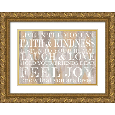 Live Inspiration 3 Gold Ornate Wood Framed Art Print with Double Matting by Allen, Candace