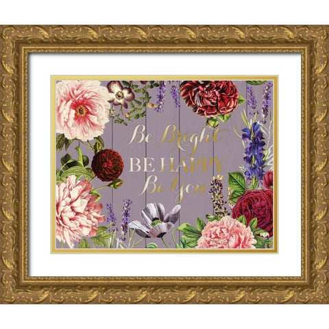 Dusty Lavender Floral 1 Gold Ornate Wood Framed Art Print with Double Matting by Allen, Candace