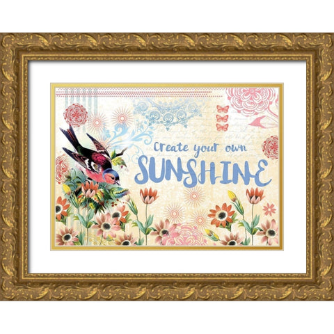 Sunshine Day Gold Ornate Wood Framed Art Print with Double Matting by Allen, Candace
