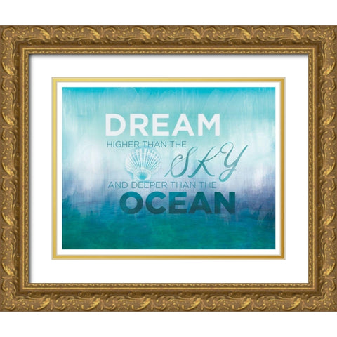 Watercolor Coast 2 Gold Ornate Wood Framed Art Print with Double Matting by Allen, Candace