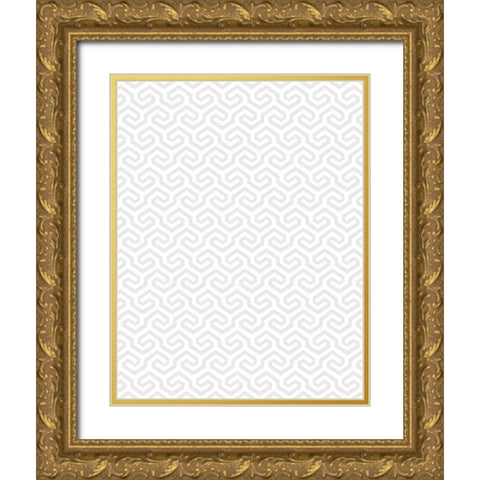 Modern Drama Fleur GEO 1 Gold Ornate Wood Framed Art Print with Double Matting by Allen, Candace