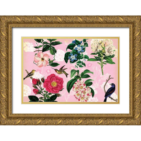 Spring Vintage Botanica 2 Gold Ornate Wood Framed Art Print with Double Matting by Lula Bijoux and Company