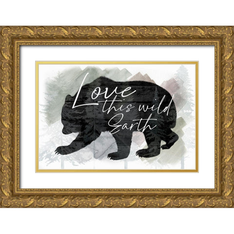 Love This Wild Earth Gold Ornate Wood Framed Art Print with Double Matting by Lula Bijoux and Company