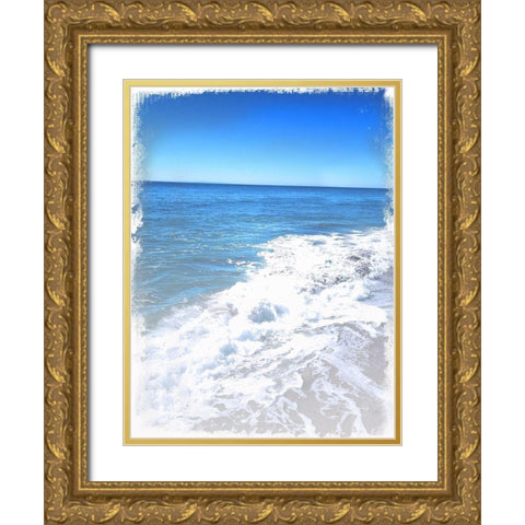 Blue Skies Gold Ornate Wood Framed Art Print with Double Matting by Lula Bijoux and Company