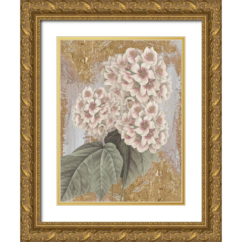 Goldern Flower Gold Ornate Wood Framed Art Print with Double Matting by Lula Bijoux and Company