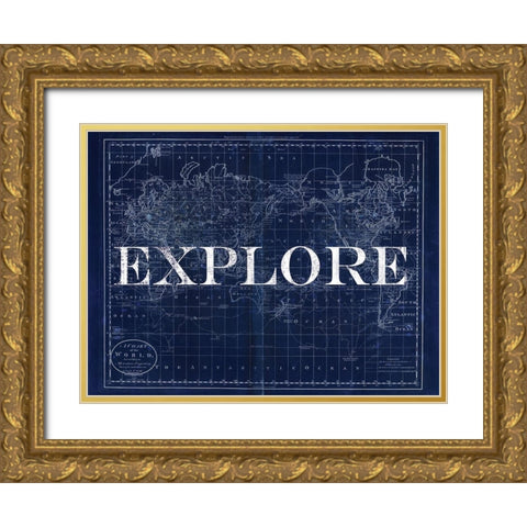 Explore Atlas Gold Ornate Wood Framed Art Print with Double Matting by Lula Bijoux and Company