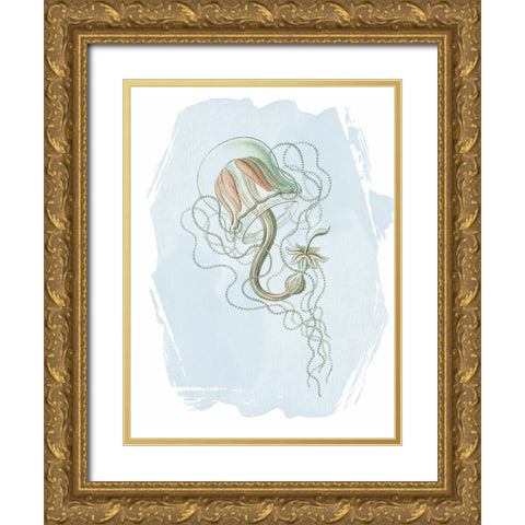 Driftwood Calm 2 Gold Ornate Wood Framed Art Print with Double Matting by Lula Bijoux and Company