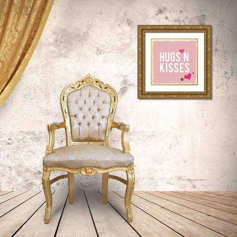 Valentines Day Heart 6 Gold Ornate Wood Framed Art Print with Double Matting by Allen, Candace