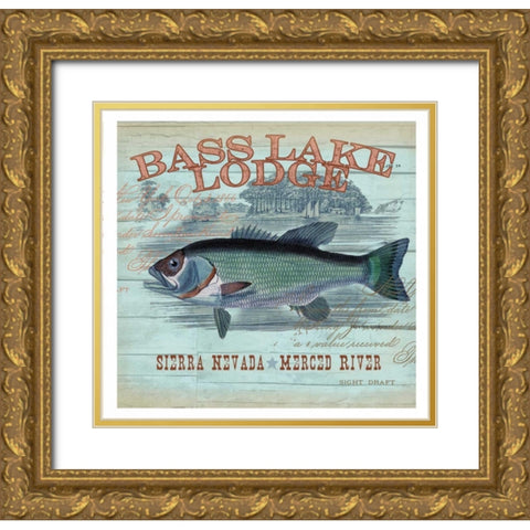 Bass Lake Gold Ornate Wood Framed Art Print with Double Matting by Allen, Candace