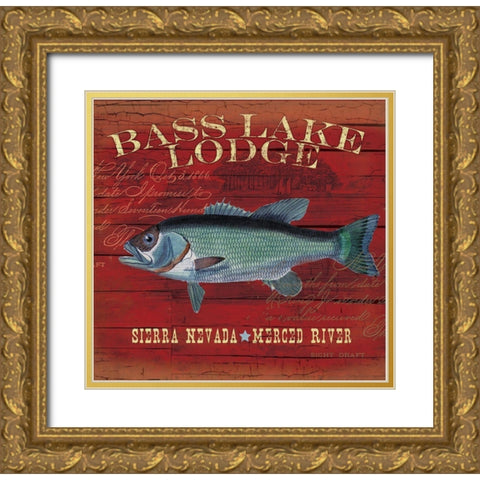 Bass Lake Gold Ornate Wood Framed Art Print with Double Matting by Allen, Candace