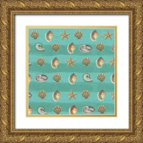 New Beachcomber 2 Gold Ornate Wood Framed Art Print with Double Matting by Lula Bijoux and Company