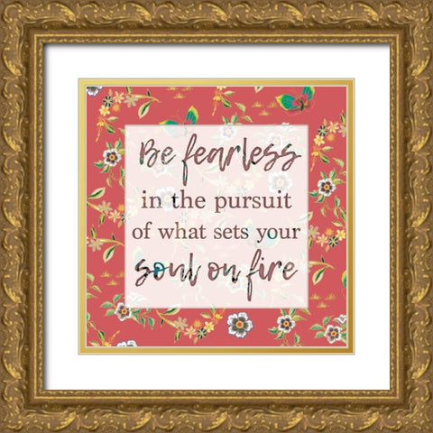 Soul Fire 1 Gold Ornate Wood Framed Art Print with Double Matting by Lula Bijoux and Company