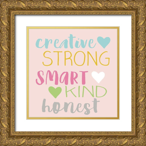 Creative Words Gold Ornate Wood Framed Art Print with Double Matting by Lula Bijoux and Company