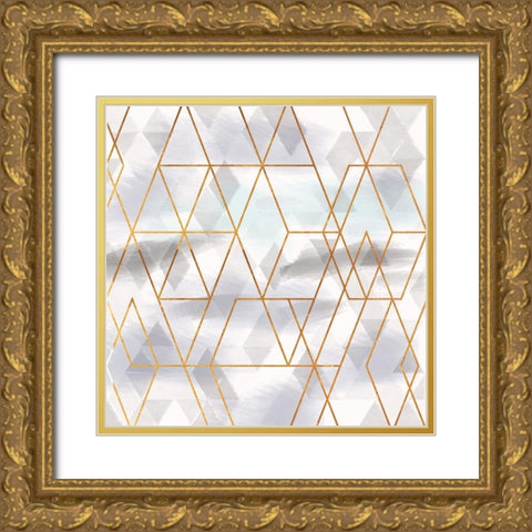 Mettalic Refection Gold Ornate Wood Framed Art Print with Double Matting by Lula Bijoux and Company