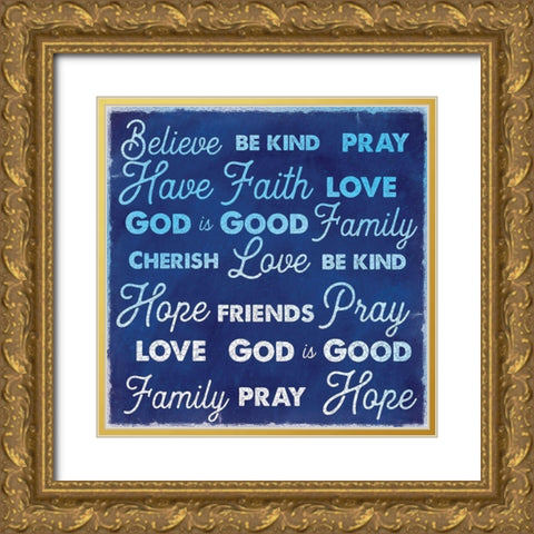 Gods Words 1 Gold Ornate Wood Framed Art Print with Double Matting by Lula Bijoux and Company