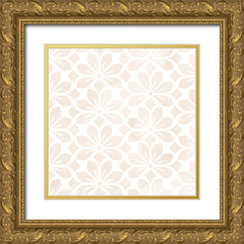 Modern Minimal Pattern Gold Ornate Wood Framed Art Print with Double Matting by Lula Bijoux and Company