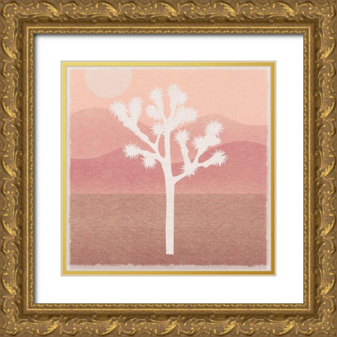 Joshua Tree Gold Ornate Wood Framed Art Print with Double Matting by Lula Bijoux And Company