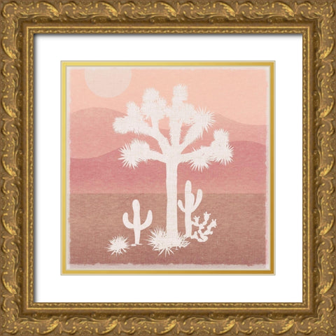 Joshua Tree 2 Gold Ornate Wood Framed Art Print with Double Matting by Lula Bijoux And Company