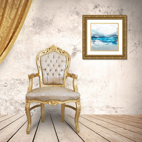 Coastal 1 Gold Ornate Wood Framed Art Print with Double Matting by Lula Bijoux and Company