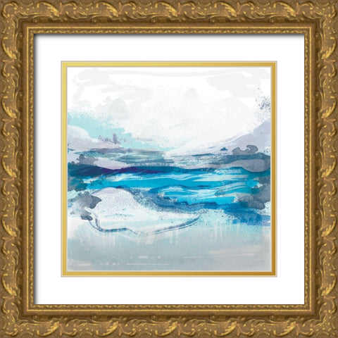 Coastal 1 Gold Ornate Wood Framed Art Print with Double Matting by Lula Bijoux and Company