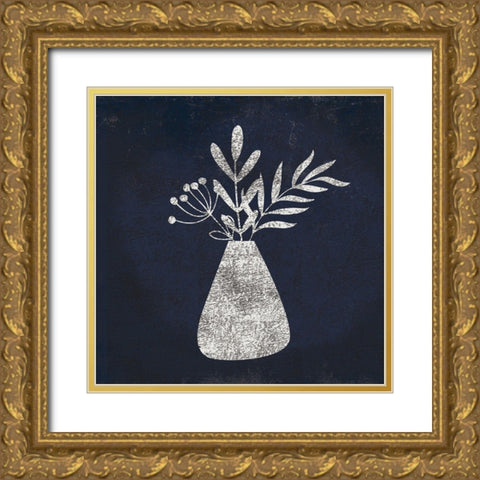 Vase Gold Ornate Wood Framed Art Print with Double Matting by Lula Bijoux And Company