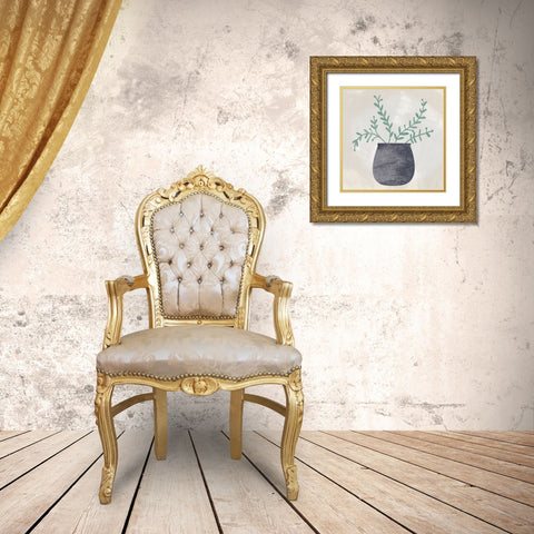 Botanical Vase 2 Gold Ornate Wood Framed Art Print with Double Matting by Lula Bijoux And Company