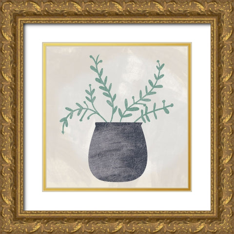 Botanical Vase 2 Gold Ornate Wood Framed Art Print with Double Matting by Lula Bijoux And Company