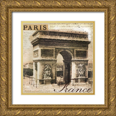 LArc Gold Ornate Wood Framed Art Print with Double Matting by Lula Bijoux and Company